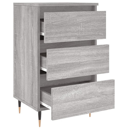 Comodini 2pz Grigio Sonoma 40x35x69 cm in Legno Multistrato - homemem39