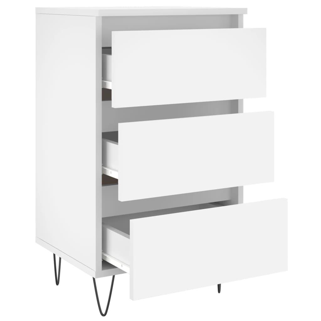 Comodini 2 pz Bianchi 40x35x69 cm in Legno Multistrato - homemem39