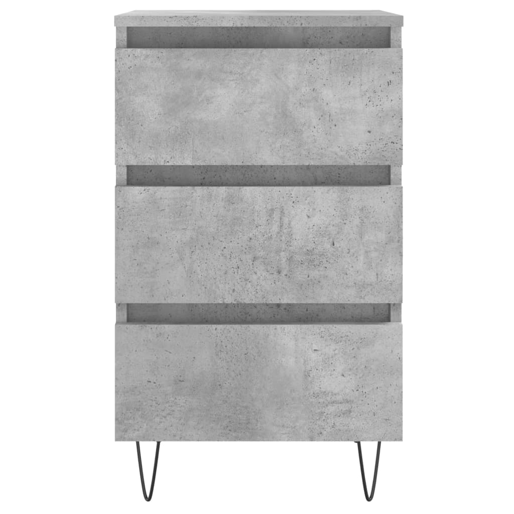 Comodini 2 pz Grigio Cemento 40x35x69 cm in Legno Multistrato - homemem39