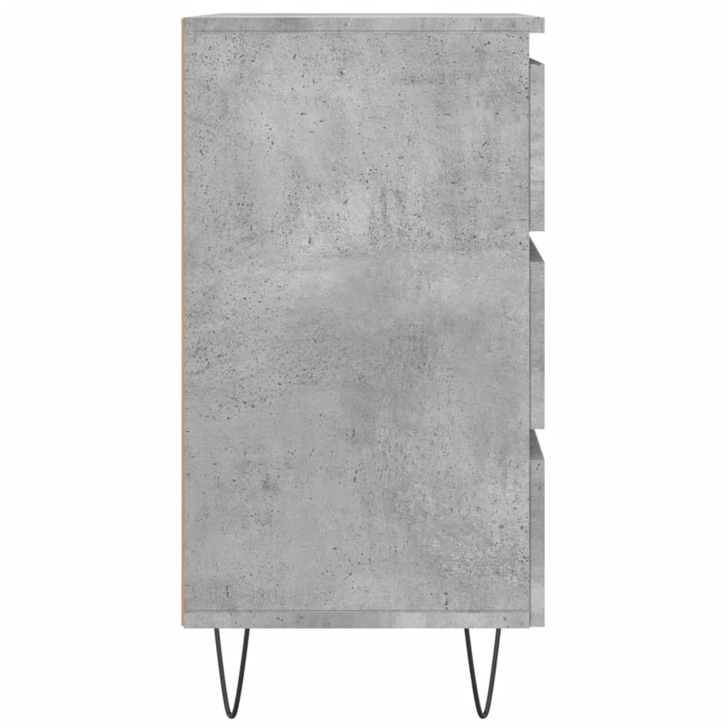 Comodini 2 pz Grigio Cemento 40x35x69 cm in Legno Multistrato - homemem39