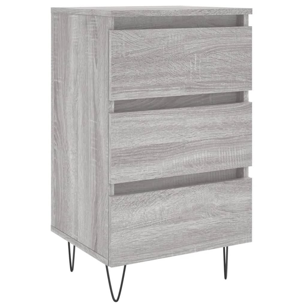 Comodino Grigio Sonoma 40x35x69 cm in Legno Multistrato - homemem39