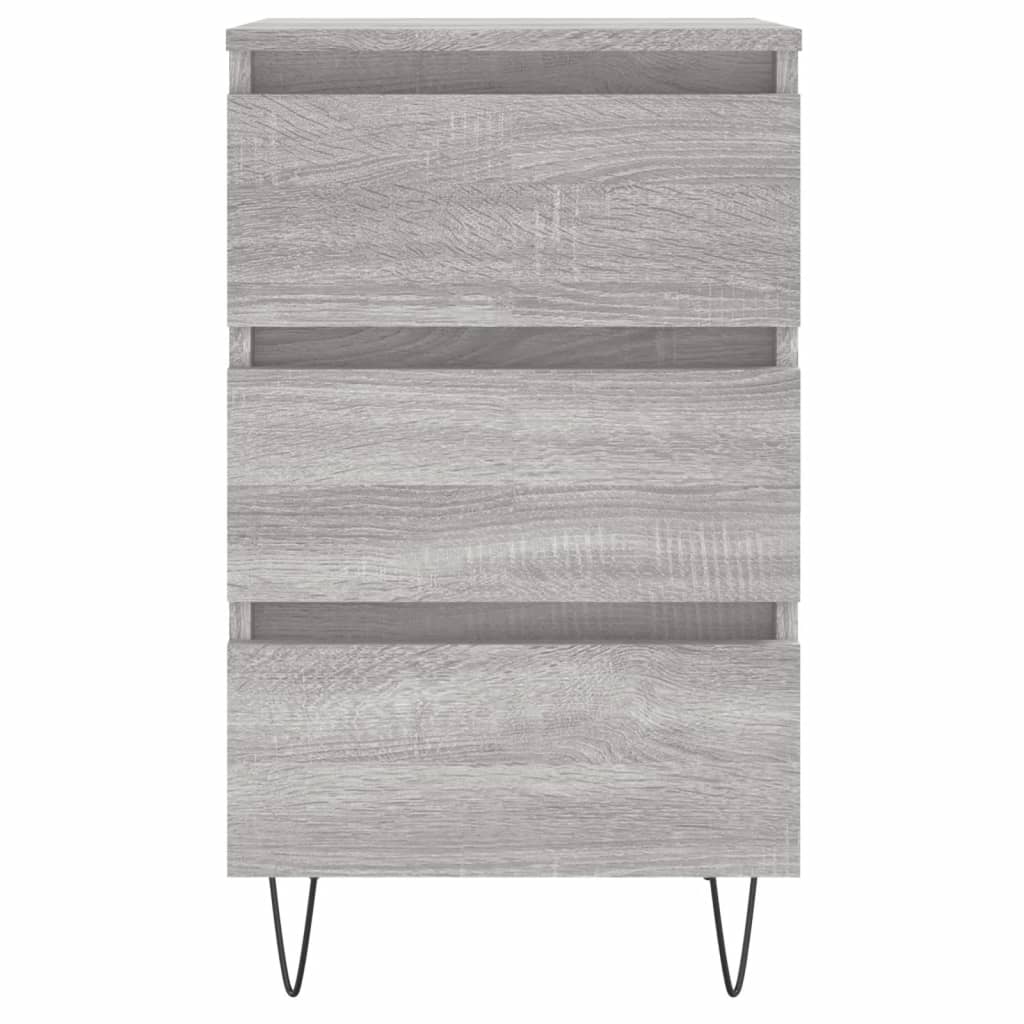 Comodino Grigio Sonoma 40x35x69 cm in Legno Multistrato - homemem39