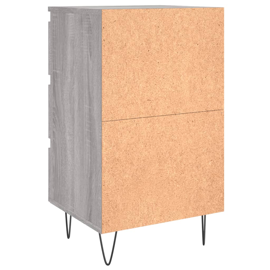 Comodino Grigio Sonoma 40x35x69 cm in Legno Multistrato - homemem39