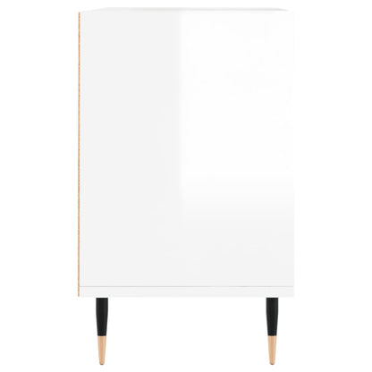 Mobile Porta TV Bianco Lucido 69,5x30x50cm in Legno Multistrato - homemem39