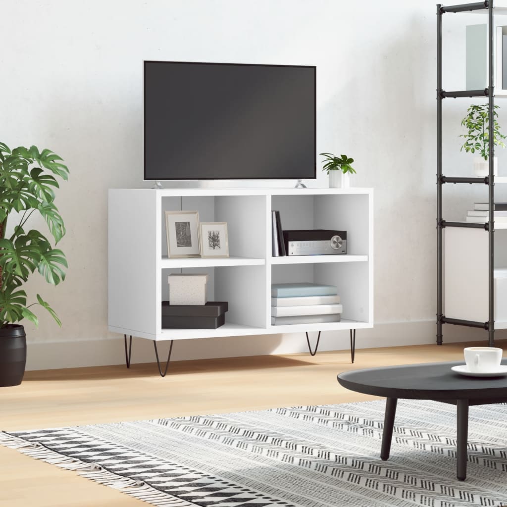 Mobile Porta TV Bianco 69,5x30x50 cm in Legno Multistrato - homemem39