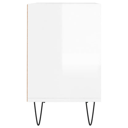 Mobile Porta TV Bianco Lucido 69,5x30x50cm in Legno Multistrato - homemem39