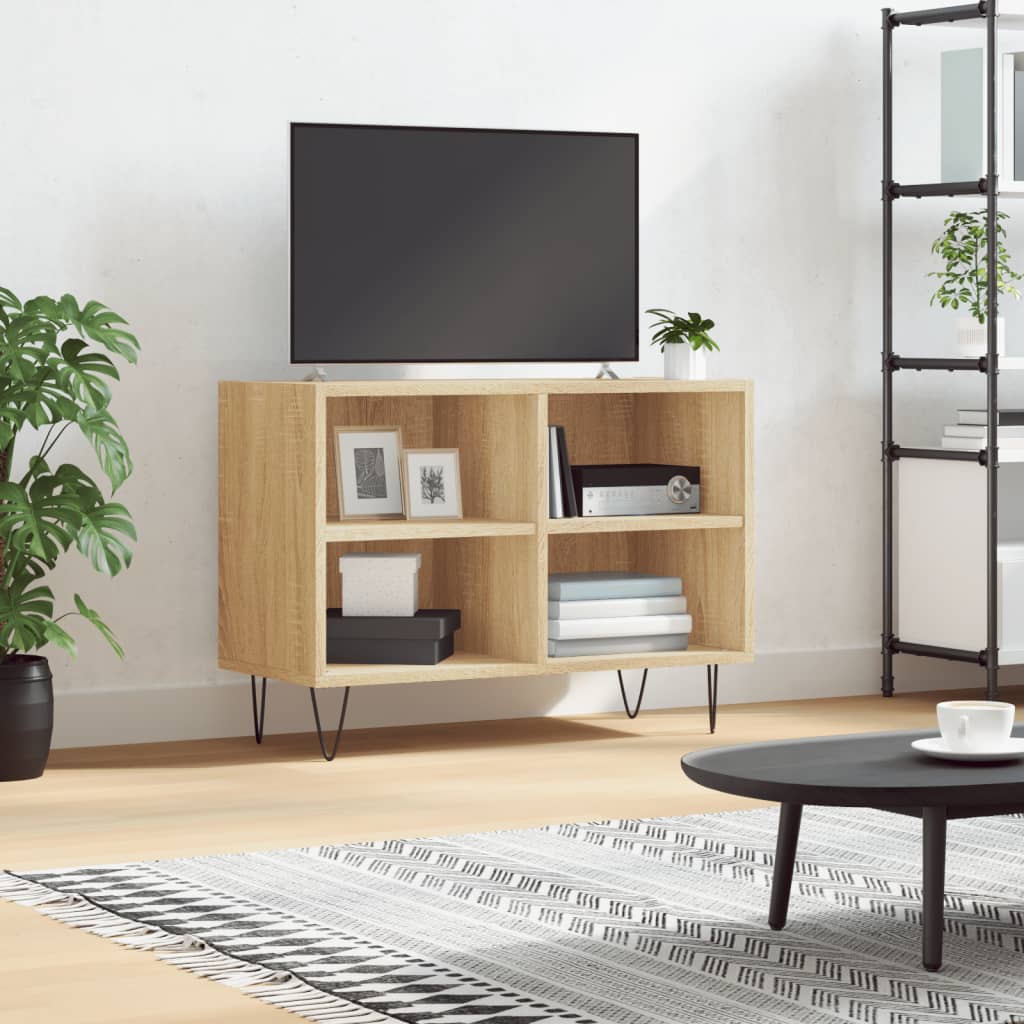 Mobile Porta TV Rovere Sonoma 69,5x30x50cm in Legno Multistrato - homemem39