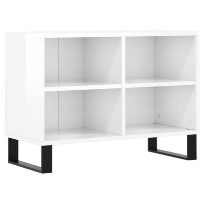 Mobile Porta TV Bianco Lucido 69,5x30x50cm in Legno Multistrato - homemem39