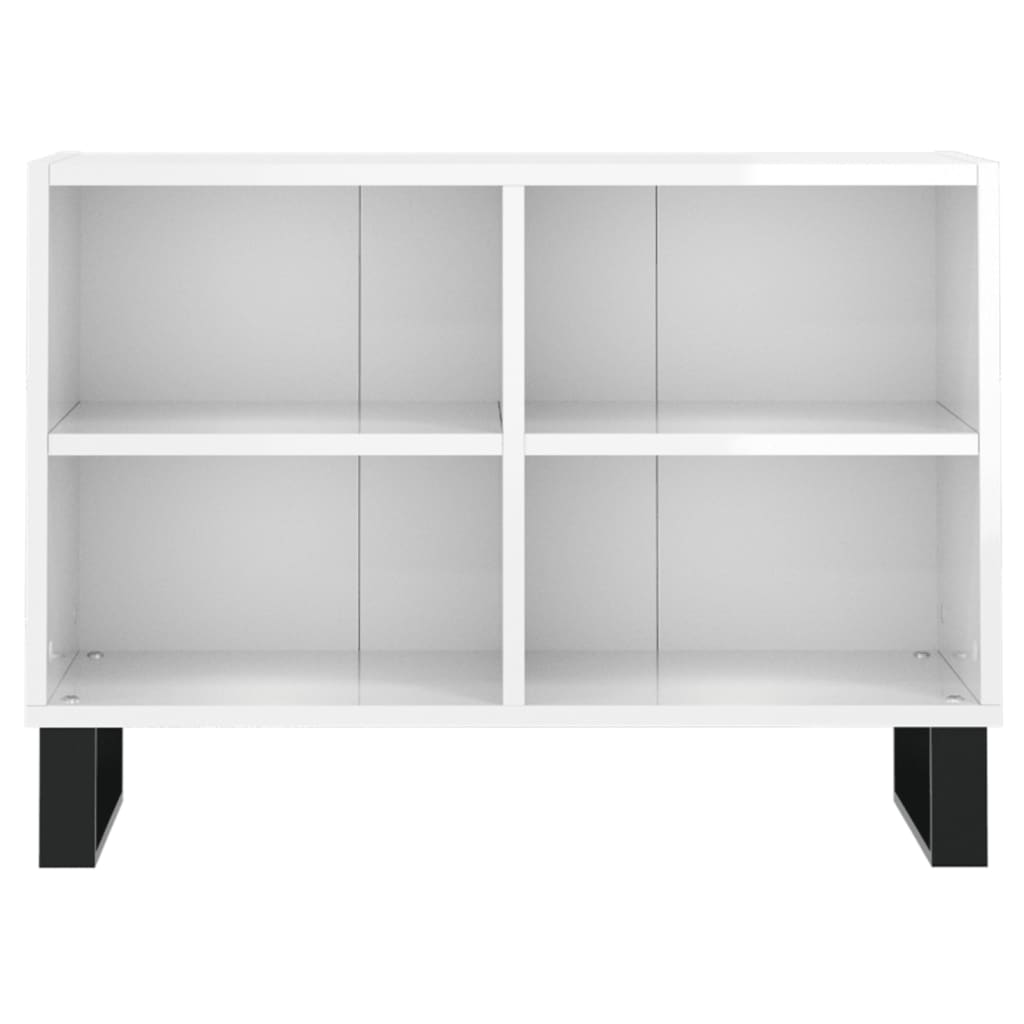 Mobile Porta TV Bianco Lucido 69,5x30x50cm in Legno Multistrato - homemem39