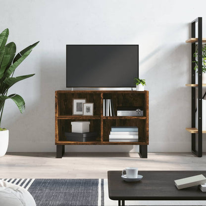 Mobile Porta TV Rovere Fumo 69,5x30x50 cm in Legno Multistrato - homemem39