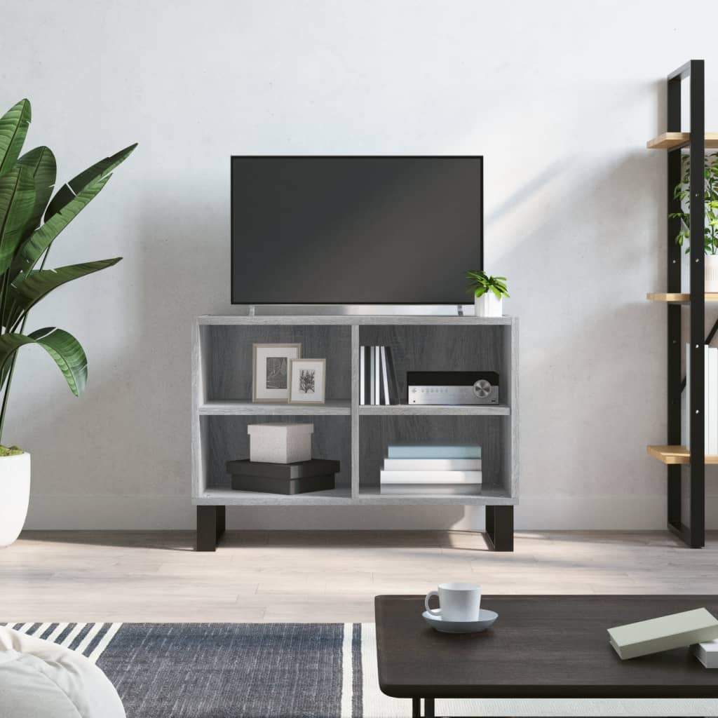 Mobile Porta TV Grigio Sonoma 69,5x30x50cm in Legno Multistrato - homemem39