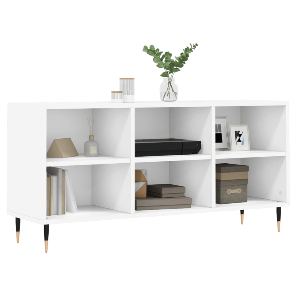 Mobile Porta TV Bianco 103,5x30x50 cm in Legno Multistrato - homemem39