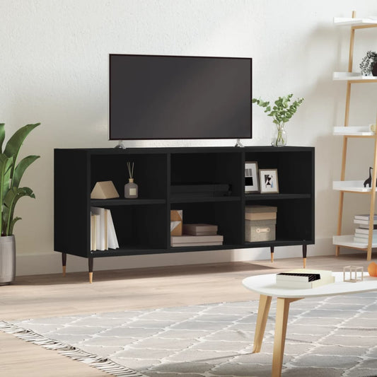 Mobile Porta TV Nero 103,5x30x50 cm in Legno Multistrato - homemem39