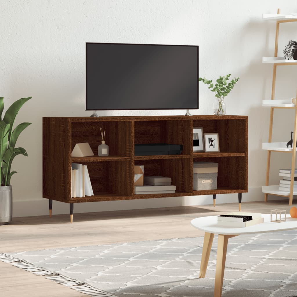 Mobile Porta TV Rovere Marrone 103,5x30x50 cm Legno Multistrato - homemem39