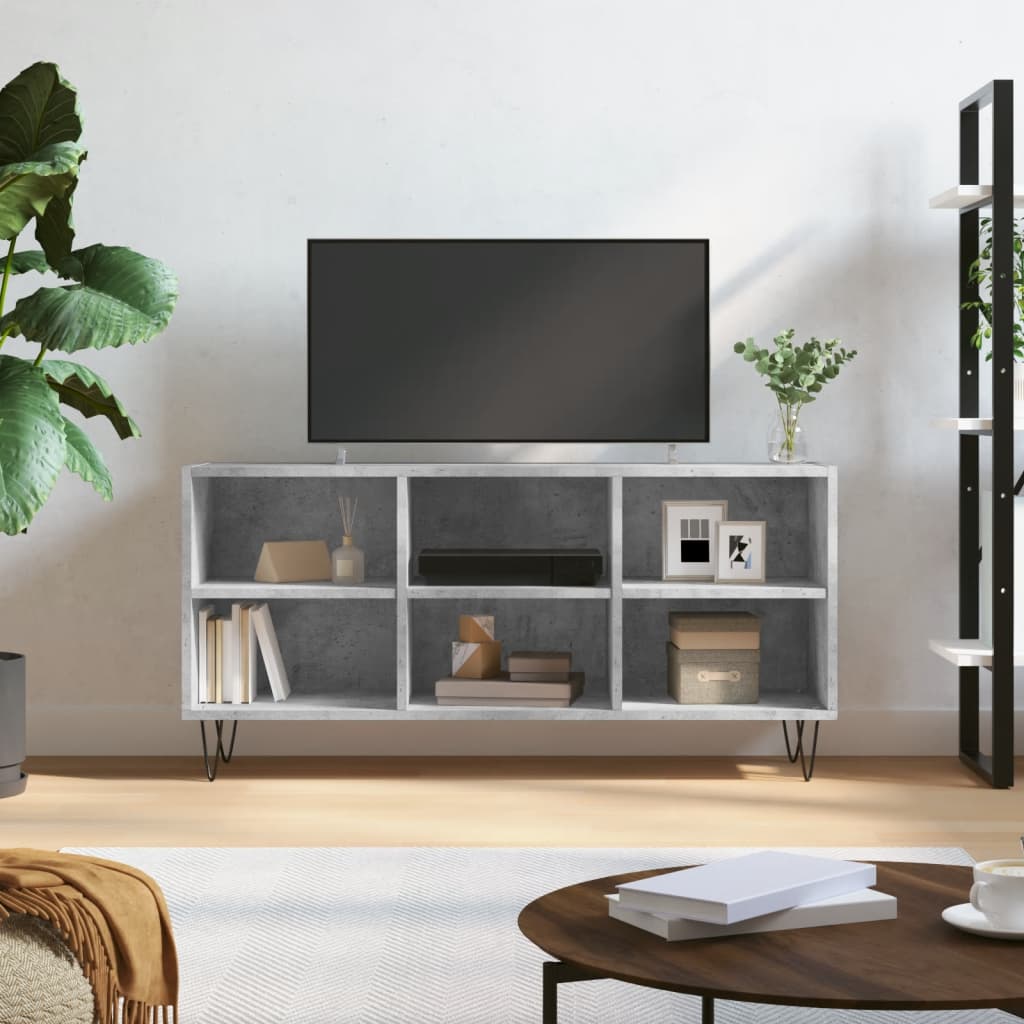 Mobile per TV Grigio Cemento 103,5x30x50 cm Legno Multistrato - homemem39