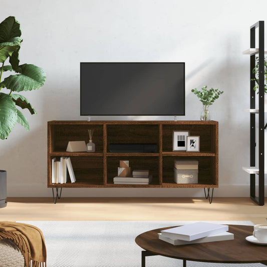 Mobile Porta TV Rovere Marrone 103,5x30x50 cm Legno Multistrato - homemem39