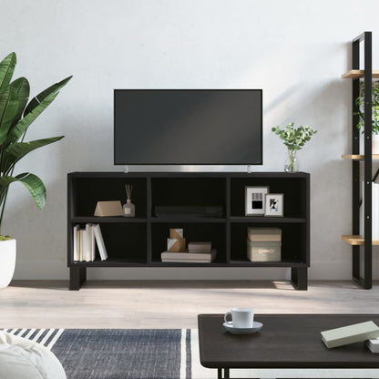 Mobile Porta TV Nero 103,5x30x50 cm in Legno Multistrato - homemem39