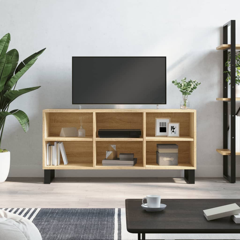 Mobile Porta TV Rovere Sonoma 103,5x30x50 cm Legno Multistrato - homemem39