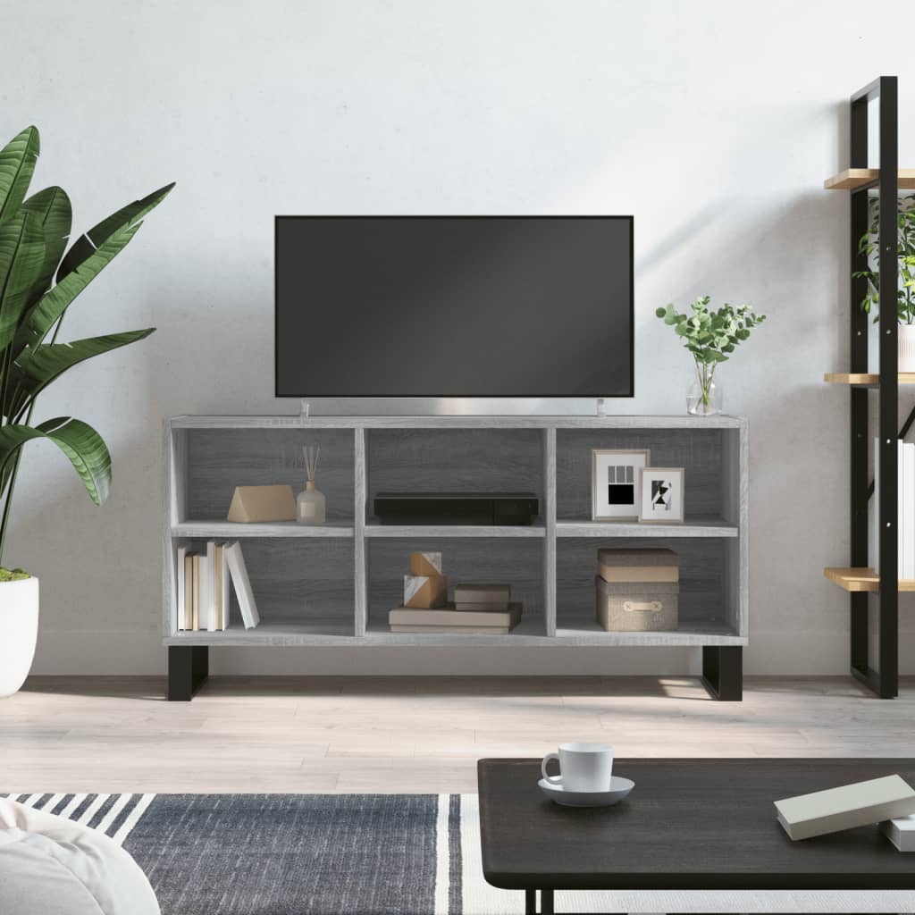 Mobile TV Grigio Sonoma 103,5x30x50 cm in Legno Multistrato - homemem39