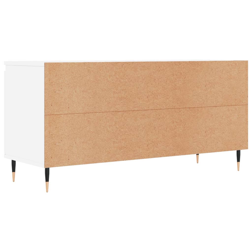 Mobile Porta TV Bianco 104x35x50 cm in Legno Multistrato - homemem39