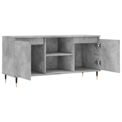 Mobile Porta TV Grigio Cemento 104x35x50cm in Legno Multistrato - homemem39