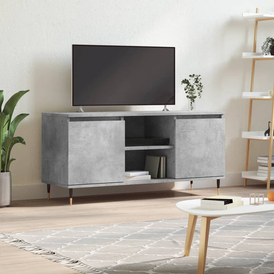 Mobile Porta TV Grigio Cemento 104x35x50cm in Legno Multistrato - homemem39