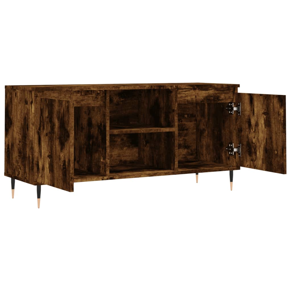 Mobile Porta TV Rovere Fumo 104x35x50 cm in Legno Multistrato - homemem39