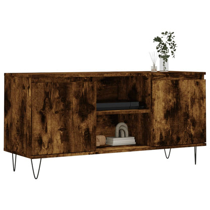 Mobile Porta TV Rovere Fumo 104x35x50 cm in Legno Multistrato - homemem39