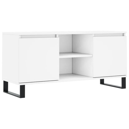 Mobile Porta TV Bianco 104x35x50 cm in Legno Multistrato - homemem39