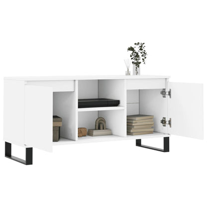 Mobile Porta TV Bianco 104x35x50 cm in Legno Multistrato - homemem39