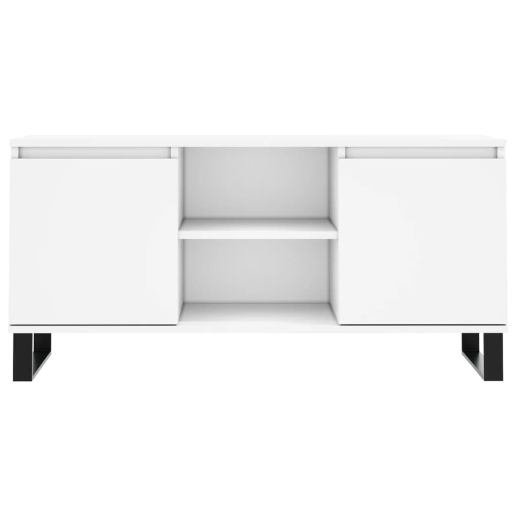 Mobile Porta TV Bianco 104x35x50 cm in Legno Multistrato - homemem39