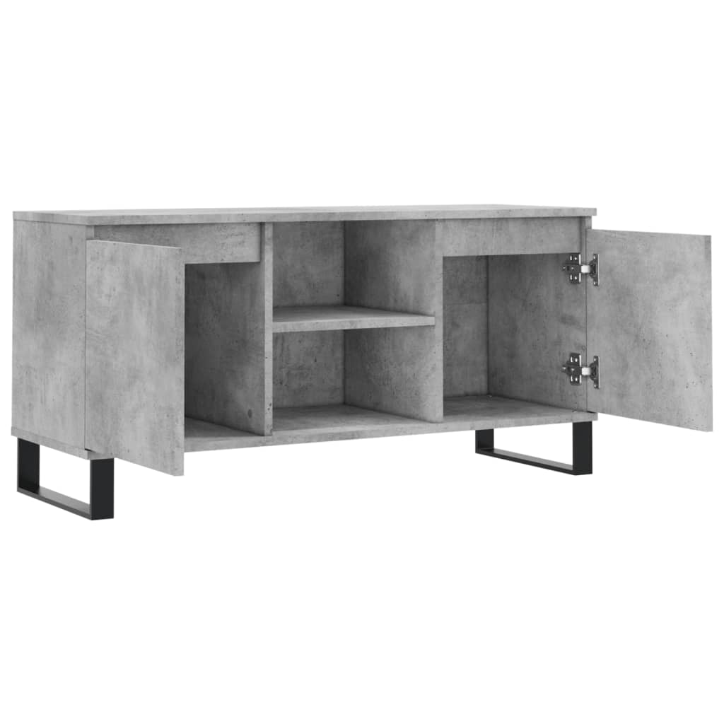 Mobile Porta TV Grigio Cemento 104x35x50cm in Legno Multistrato - homemem39