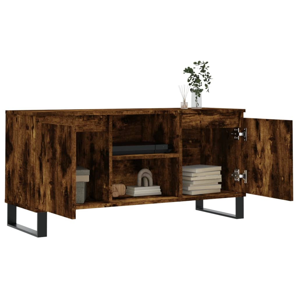 Mobile Porta TV Rovere Fumo 104x35x50 cm in Legno Multistrato - homemem39