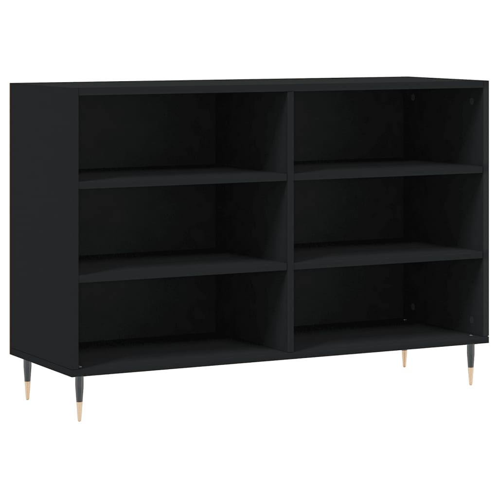 Credenza Nera 103,5x35x70 cm in Legno Multistrato - homemem39