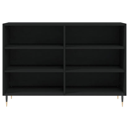 Credenza Nera 103,5x35x70 cm in Legno Multistrato - homemem39