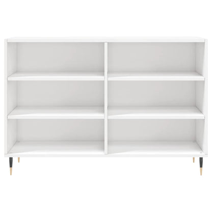 Credenza Bianco Lucido 103,5x35x70 cm in Legno Multistrato - homemem39