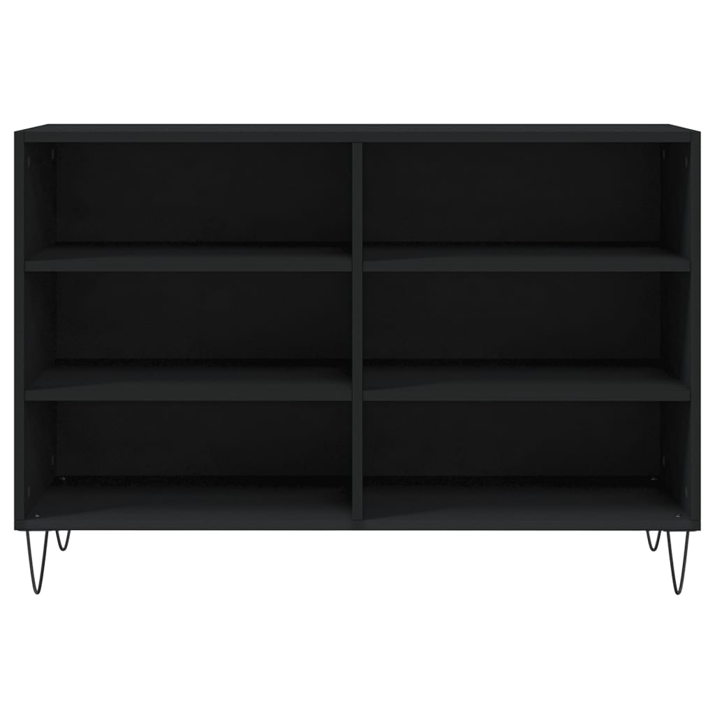 Credenza Nera 103,5x35x70 cm in Legno Multistrato - homemem39