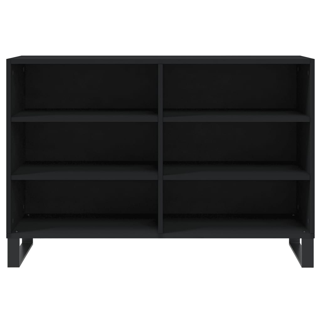 Credenza Nera 103,5x35x70 cm in Legno Multistrato - homemem39