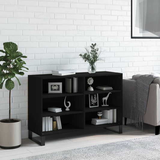 Credenza Nera 103,5x35x70 cm in Legno Multistrato - homemem39