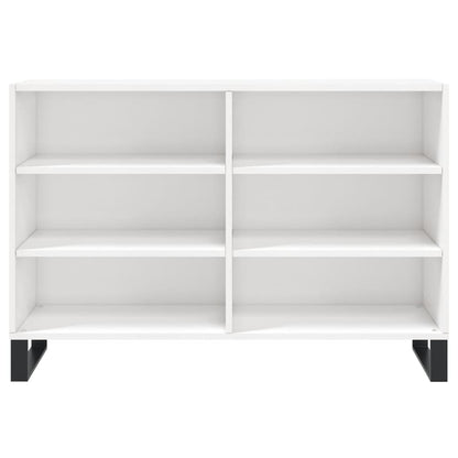 Credenza Bianco Lucido 103,5x35x70 cm in Legno Multistrato - homemem39