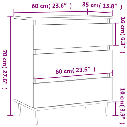 Credenza Bianca 60x35x70 cm in Legno Multistrato - homemem39