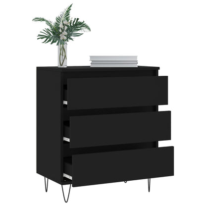 Credenza Nero 60x35x70 cm in Legno Multistrato - homemem39