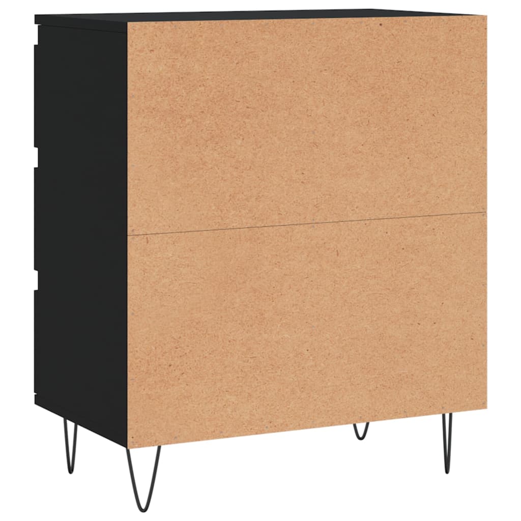 Credenza Nero 60x35x70 cm in Legno Multistrato - homemem39