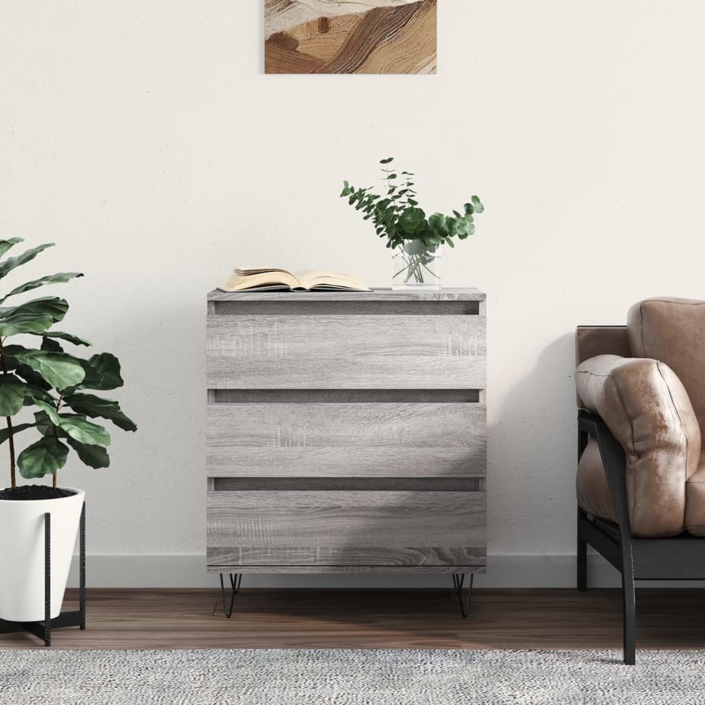 Credenza Grigio Sonoma 60x35x70 cm in Legno Multistrato - homemem39