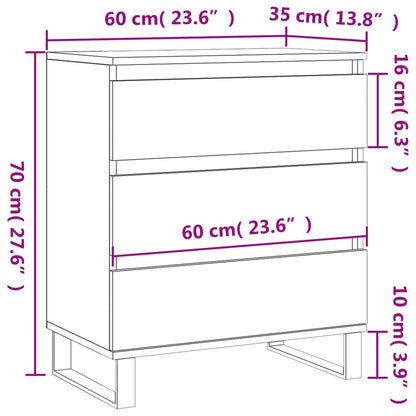 Credenza Grigio Cemento 60x35x70 cm in Legno Multistrato - homemem39