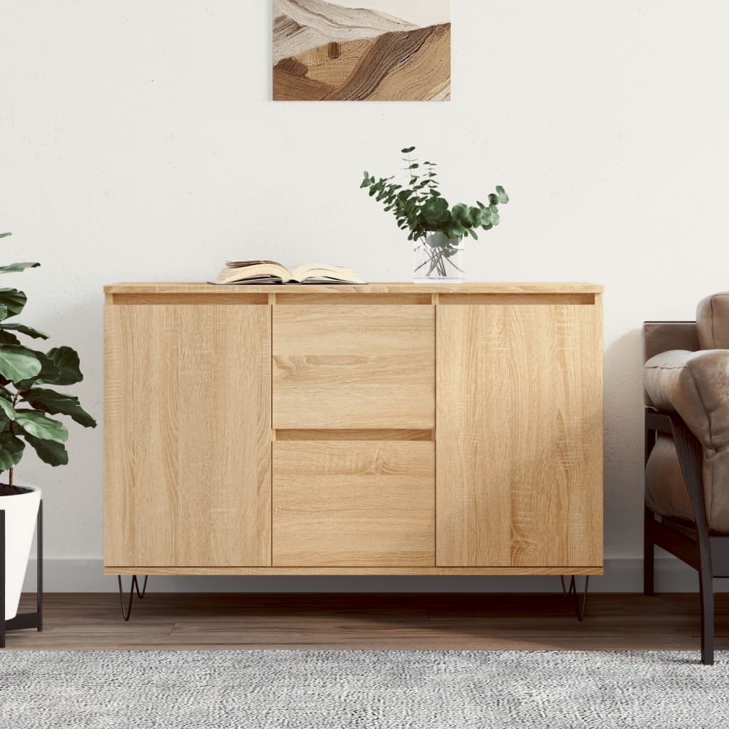 Credenza Rovere Sonoma 104x35x70 cm in Legno Multistrato - homemem39