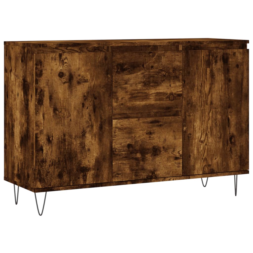 Credenza Rovere Fumo 104x35x70 cm in Legno Multistrato - homemem39