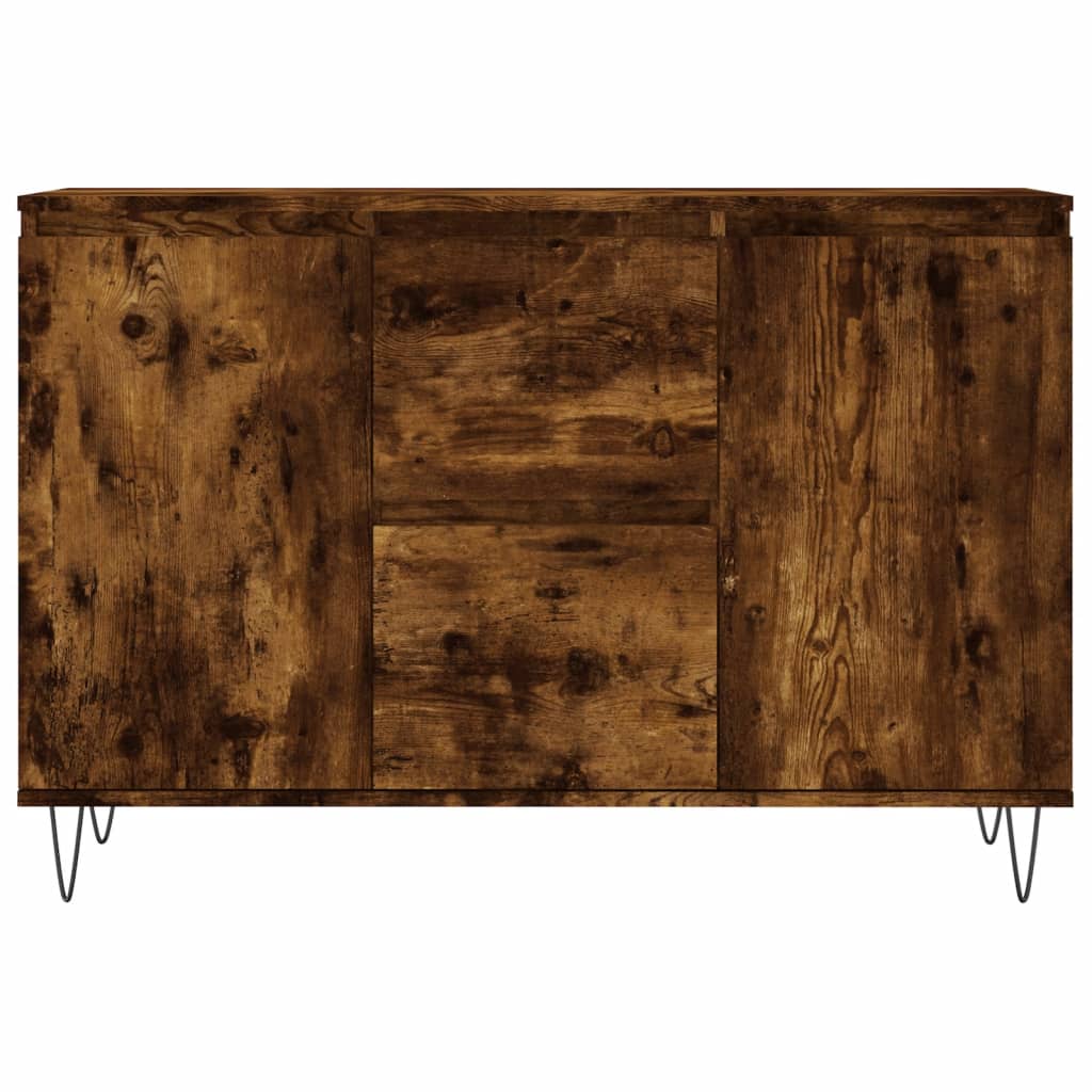 Credenza Rovere Fumo 104x35x70 cm in Legno Multistrato - homemem39