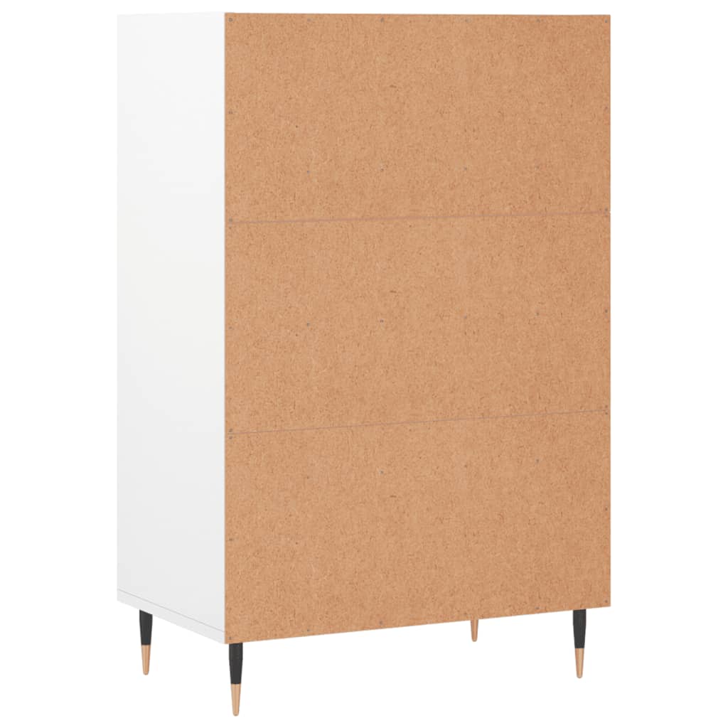 Credenza Bianco Lucido 57x35x90 cm in Legno Multistrato - homemem39