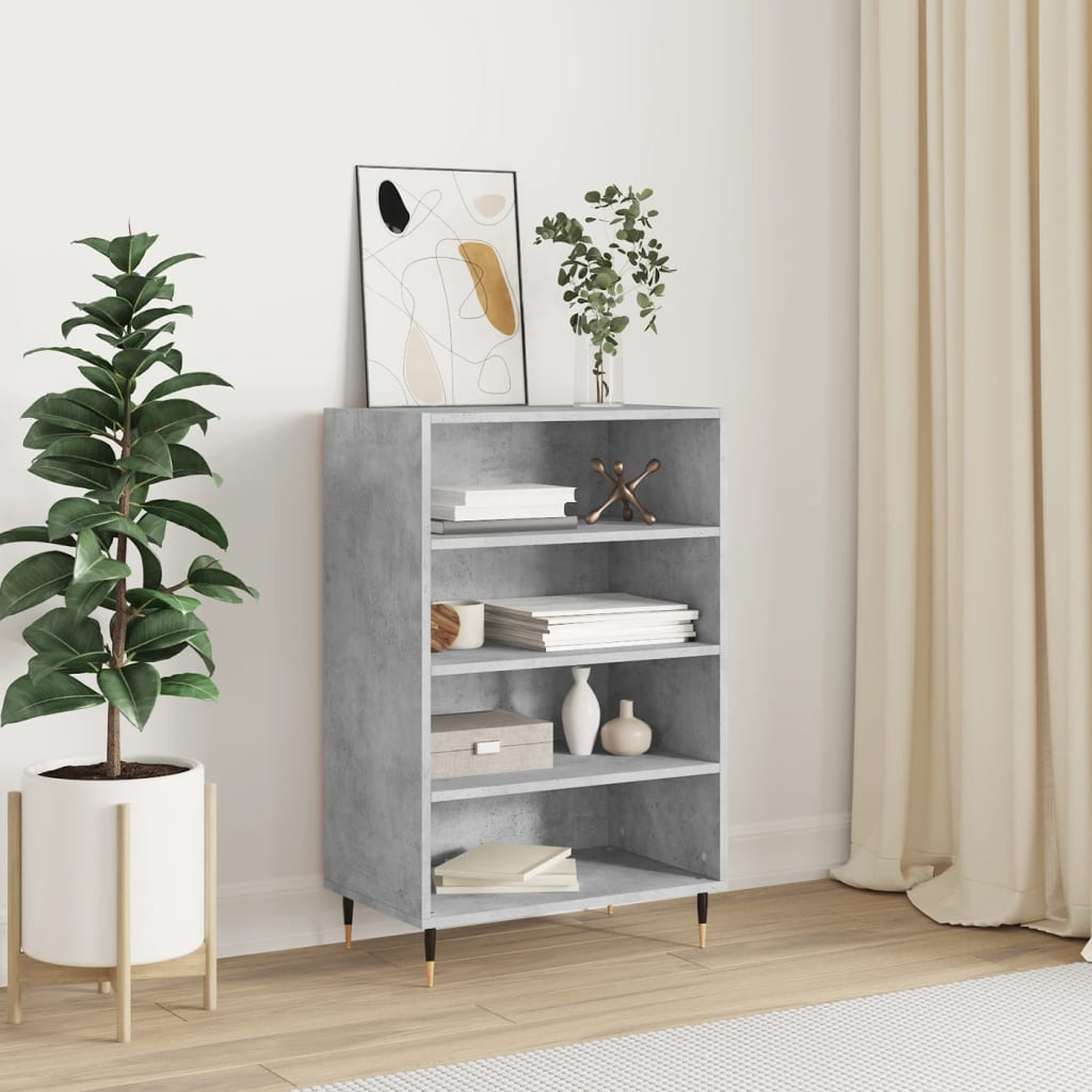 Credenza Grigio Cemento 57x35x90 cm in Legno Multistrato - homemem39